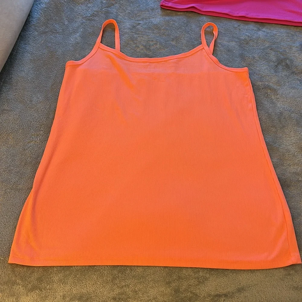 No Boundaries  XXXL Rib Cami Fitted Stretch Tank Top 3pc bundle green pink coral - Picture 9 of 10